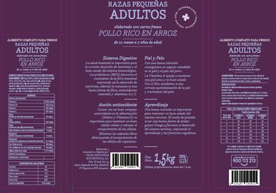 Alimento completo para perro adulto Meque pollo y arroz 1,5kg