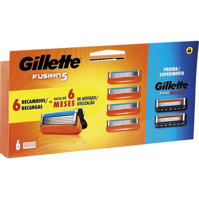 Hojas de afeitar Gillette 4 unidades fusion 5+ 2u Gillette Proglide