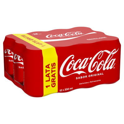 Refresco cola Coca-Cola lata pack 12 33cl