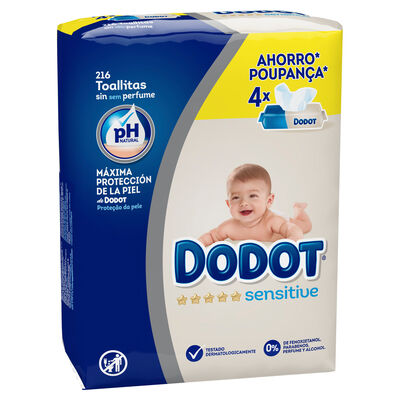 Toallita infantil Dodot 216 unidades sensitive