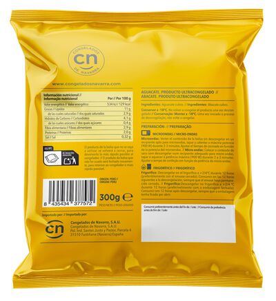 Aguacate cubos congelados CN 300g