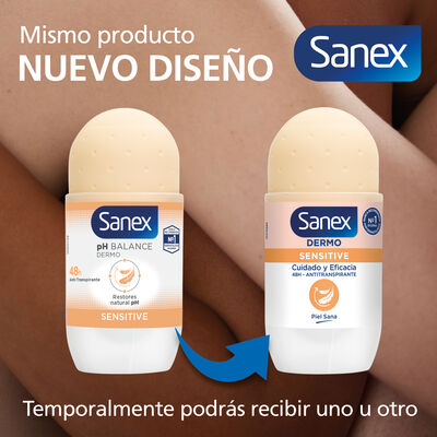 Desodorante roll-on Sanex Dermo Sensitive 48h antitranspirante, 50ml