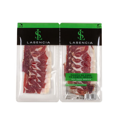 Paleta cebo de campo 50% ibérica Lasencia pack 2 de 50g