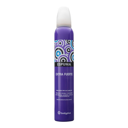 Espuma fijadora para el cabello Bodyplus 250ml extrafuerte