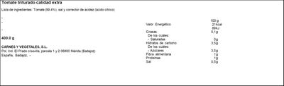 Tomate triturado natural categoria extra Apis 400g