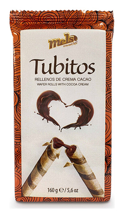Tubitos rellenos de cacao Mels 160g