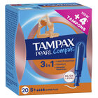 Tamp&oacute;n con aplicador pearl compak Tampax super plus 20 unidades