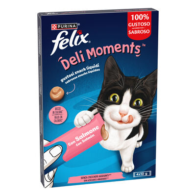 Alimento para gato PURINA&reg; FELIX&reg; Deli Moments Con Salm&oacute;n 4x10g