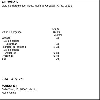 Cerveza rubia especial Budweiser lata 33cl