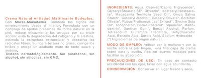 Crema facial natural Bodyplus 50ml antiedad