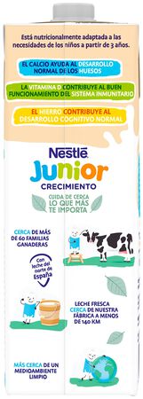 Leche crecimiento Nestl&eacute; junior galleta desde 36 meses 1l