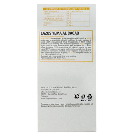 Lacitos Virgen del Brezo yema cacao 300g