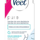 Banda de cera depilatoria Pure Veet 16 unidades facial