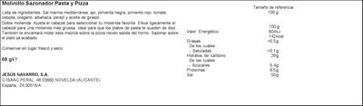 Molinillo sazonador Carmencita 35g pasta toscana