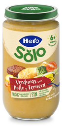 Tarro Hero Solo verdura pollo ternera desde 6meses 235g