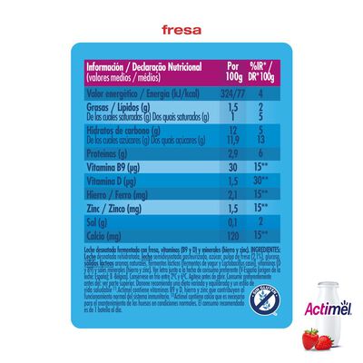 L Casei Actimel Danone pack 6 fresa