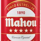 Cerveza rubia especial Mahou 5 Estrellas lata 25cl