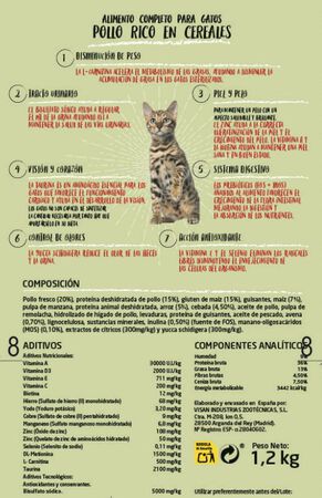 Alimento completo para gato Meque esterilizado pollo cereal 1,2kg