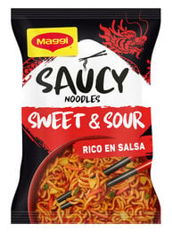 Fideos orientales noodles Maggi Saucy 128g