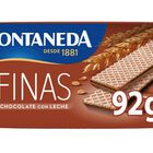 Galleta fina barquilllo de chocolate con leche Fontaneda 92g