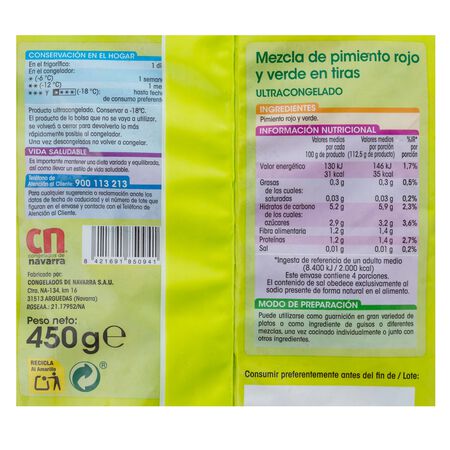 Mezcla de pimientos Alipende 450g rojos y verdes