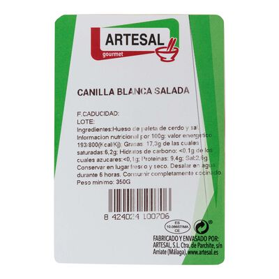 Canilla blanca salada Artesal 350g