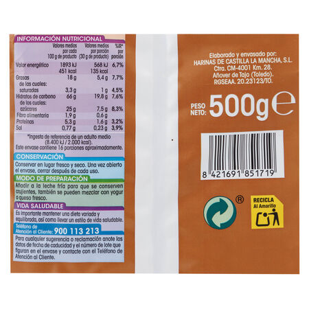 Cereales rellenos sin gluten Alipende 500g cacao