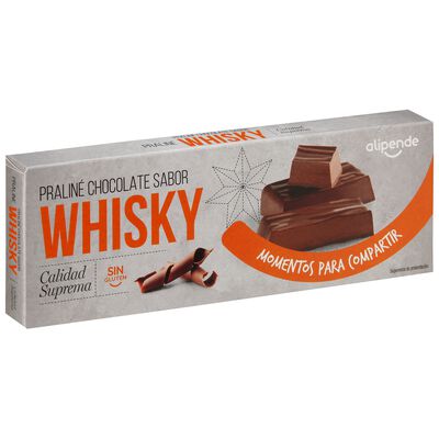 Pralin&eacute; de chocolate al whisky Alipende 150g