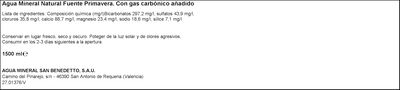 Agua con gas Fuente Primavera 1,5l