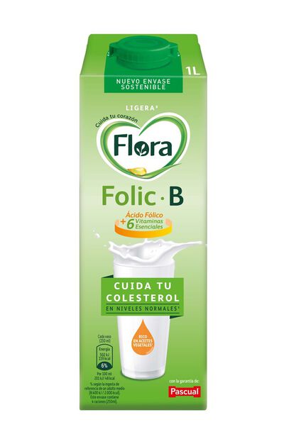 Bebida l&aacute;ctea Flora 1l semi folic b