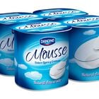 Mousse Danone pack 4 natural azucarado