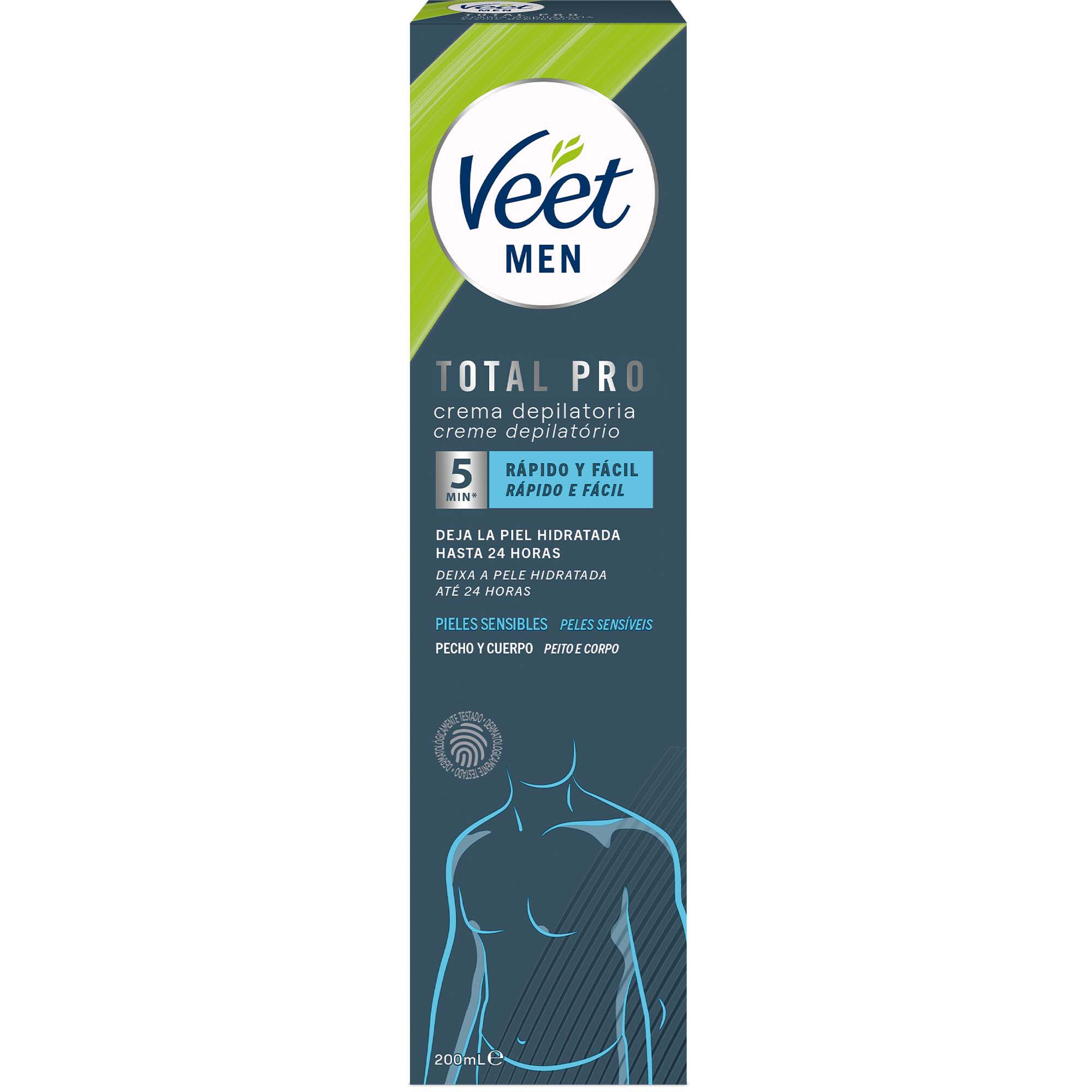 Crema depilatoria Veet 200ml men piel sensible