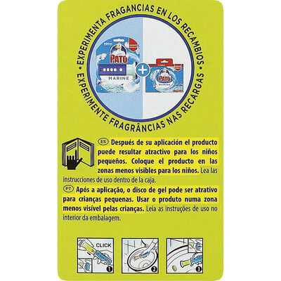 Desinfectante discos activos Pato recambio 2 unidades lima