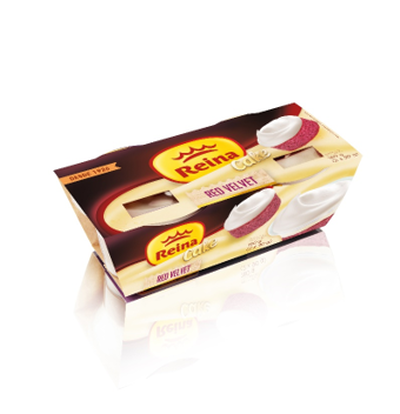 Postre Reina pack 2 cake red velvet