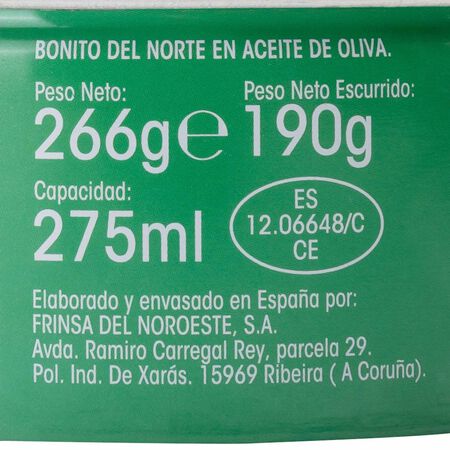 Bonito Alipende 190g en aceite oliva