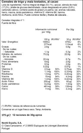 Cereales con chocolate Nesquik Nestl&eacute; 375g