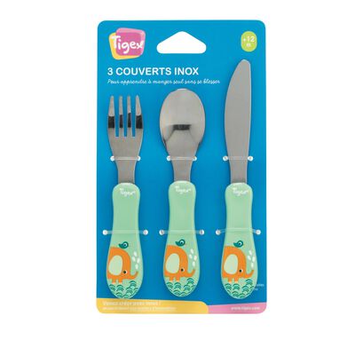 Set 3 Cubiertos Inox Tigex 3U