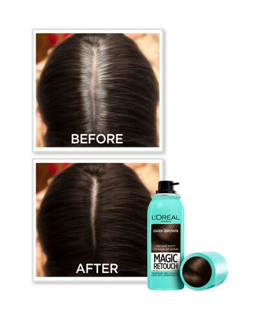 Tinte cabello retoca raíces en spray magic retouch L'Oréal 100ml castaño oscuro