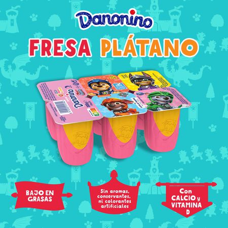 Petit Danonino pack 6 fresa y plátano