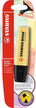 Marcador Fluorescente Stabilo Boss Amarillo Cremoso