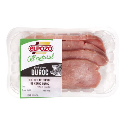 Filete de jam&oacute;n de cerdo duroc All natural ElPozo 500g aproximadamente