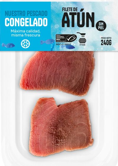 Atún en filete sin piel 240g