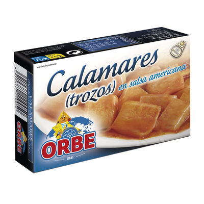 Calamares en trozos con salsa americana Orbe 72g