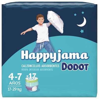 Pañal braga Happyjama niño 4-7años 17 uds