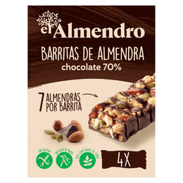 Barritas almendra chocolate negro s/gluten El Almendro 4u