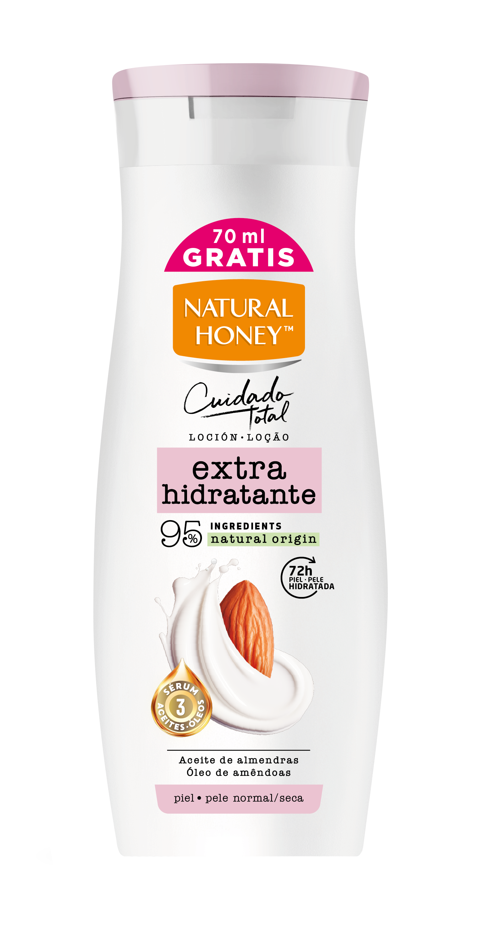 Loción natural honey extra hidratante 330+70 ml
