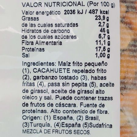 Revuelto de frutos secos Alipende 375g