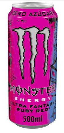 Bebida energ&eacute;tica zero az&uacute;car lata ultra fantasy Ruby Red Monster 500 ml