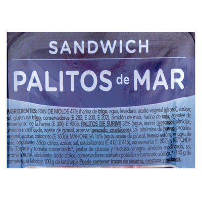 Sandwich 150g palitos de mar