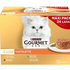 Alimento h&uacute;medo para gato gourmet Gold pack 24 tartelette surtido